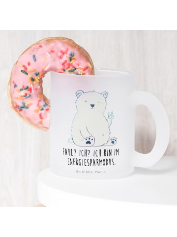 Mr. & Mrs. Panda Pott Eisbär Faul mit Spruch in Transparent