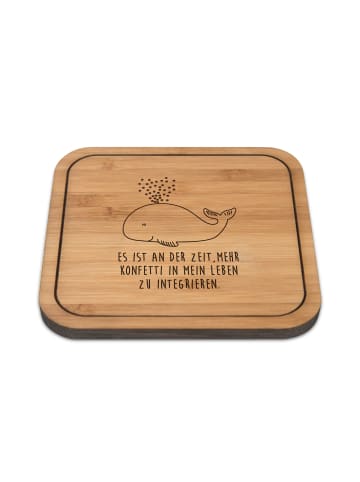 Mr. & Mrs. Panda gläseruntersetzer Wal Konfetti mit Spruch in Transparent