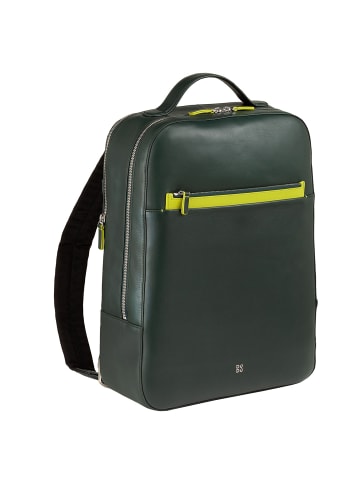 DuDu Rucksack Leder 40,5 cm Laptopfach in mangrove