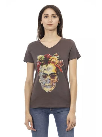 Trussardi Action Schwarz Braun Baumwolle Damen T-Shirt