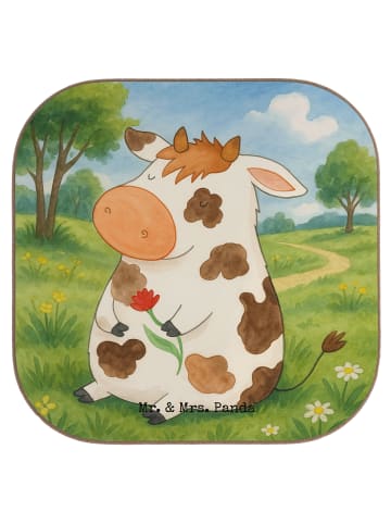 Mr. & Mrs. Panda Tischuntersetzer Kuh Design ohne Spruch in Weiß
