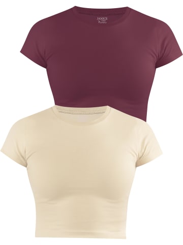 Janice Nerano in Beige/Burgund