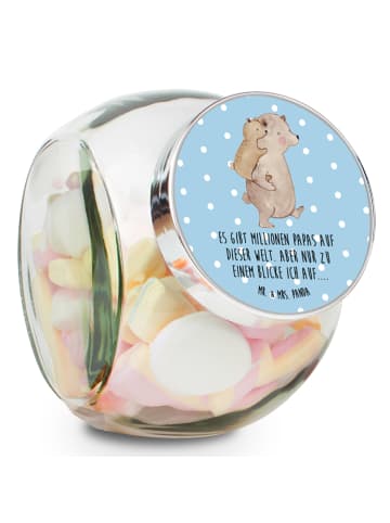 Mr. & Mrs. Panda Kaffeedose Papa Bär mit Spruch in Blau Pastell