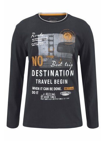 Man's World Langarmshirt in dunkelblau