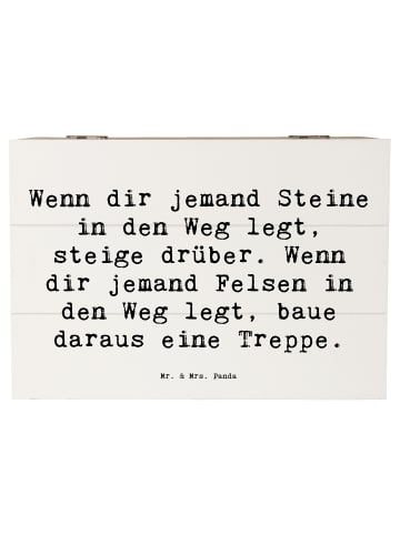 Mr. & Mrs. Panda Box Spruch Stolpersteine im Alltag meistern mit... in Weiß