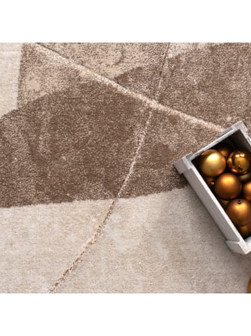 KADIMA DESIGN Teppich Kurzflor Abstrakt Wohnzimmer in Beige