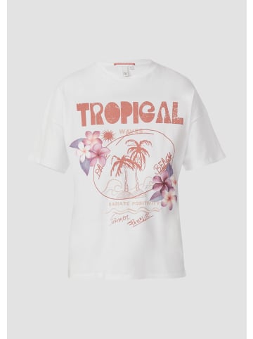 QS T-Shirt in 01D0_weiß