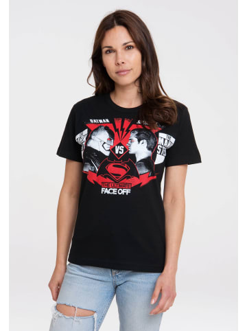 Logoshirt T-Shirts Batman vs Superman - Face Off in schwarz
