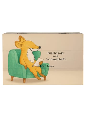 Mr. & Mrs. Panda box holz Psychologe Leidenschaft Design mit Spruch in Weiß