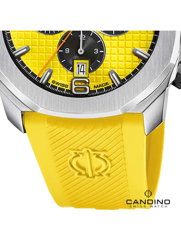 Candino Chronograph-Armbanduhr Candino Sport gelb groß (ca. 44mm)