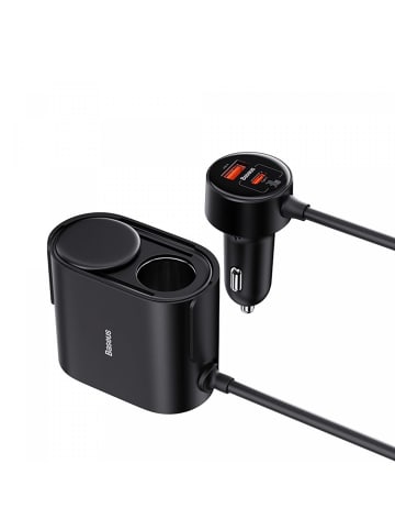 Baseus Baseus High Efficiency Pro 2x Zigarettenanzünder-Adapter in Schwarz