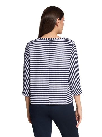 Betty Barclay Sweatshirt mit Fledermausärmeln in Dunkelblau/Weiß