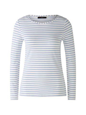 Oui Langarmshirt SUMIKO in white blue