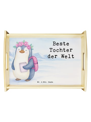 Mr. & Mrs. Panda Snack Tablett Pinguin Beste Tochter der Welt De... in Weiß