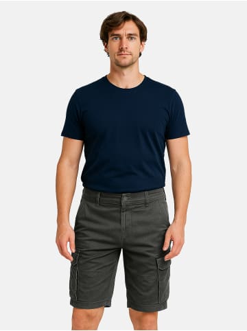 EGOMAXX Bermuda Cargoshorts mit Patten-Taschen A&S in Dunkelgrau