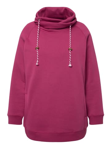 Ulla Popken Sweatshirt in dunkles purpur