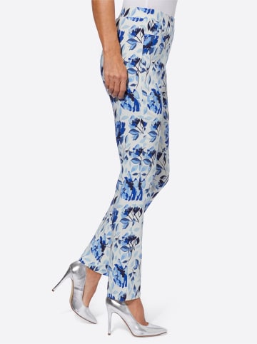 Sieh an! Bengalinhose in weiß-marine-bedruckt