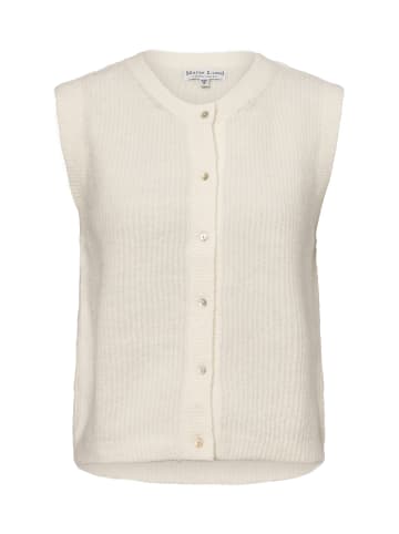 Marie Lund Strickweste in ecru - 0001