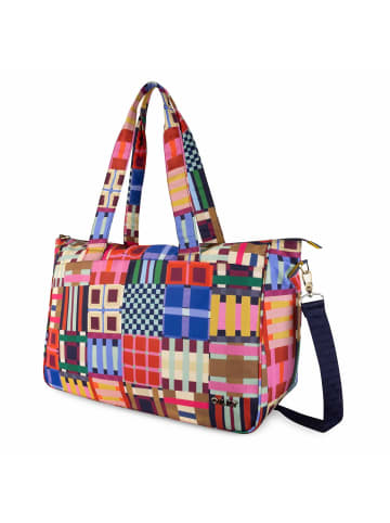 Oilily Tartan Tape Wynda Shopper Tasche 31 cm in wedgewood