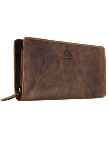 Greenburry Vintage Geldbörse Leder 18 cm brown