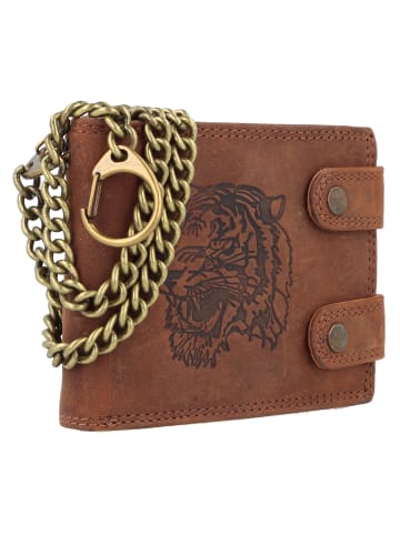 Greenland Nature Montenegro Geldbörse RFID Schutz Leder 12 cm tiger