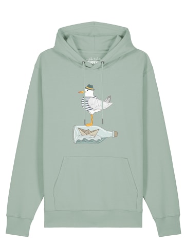 wat? Apparel Sweatshirt Möwe mit Hut in Aloe