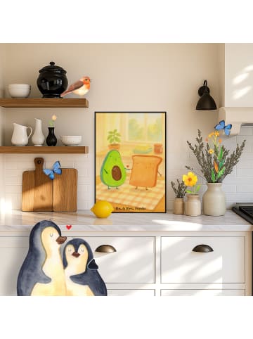Mr. & Mrs. Panda Poster Avocado Toast Design ohne Spruch in Weiß