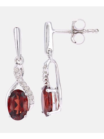 Diamant L'éternel Ohrhänger aus 375 Weißgold mit Diamant mit Granat