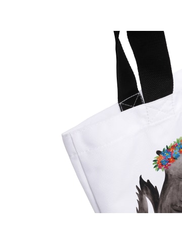 Mr. & Mrs. Panda Strandtasche Stinktier  mit Spruch in Weiß