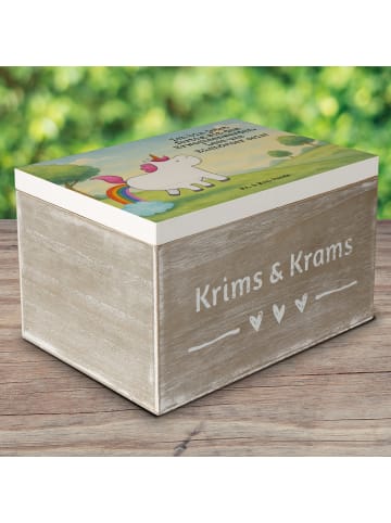 Mr. & Mrs. Panda Geschenkbox Einhorn Pupsen Design mit Spruch in Weiß