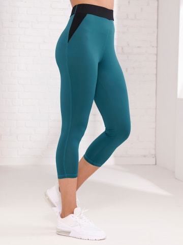 Sieh an! 7/8-Leggings in petrol-schwarz