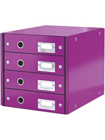 Leitz Schubladenbox 4 Fächer Karton violett