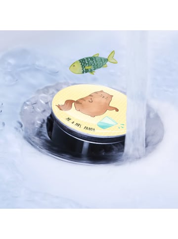 Mr. & Mrs. Panda Waschbecken Ablaufstopfen Katze Wasserglas ohne... in Gelb Pastell