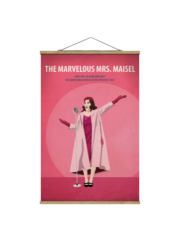 WALLART Stoffbild - Filmposter The marvelous Mrs Maisel in Pink