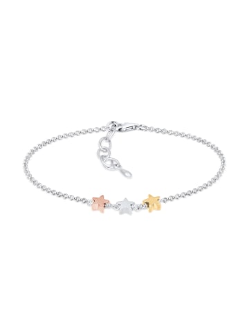 Elli Armband 925 Rosegold Sterne, Astro, Bi Color_Tri Color in Silber