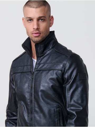 KOROSHI Kunstlederjacke in SCHWARZ