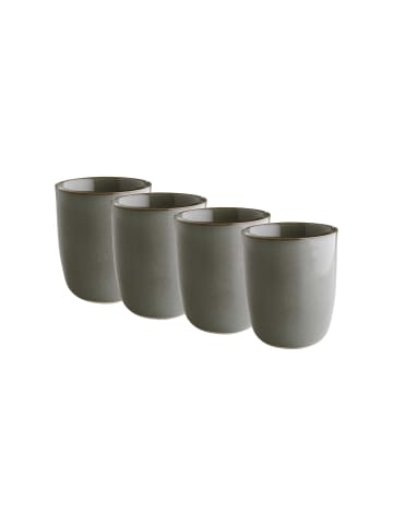 Butlers 4x Tasse ohne Henkel 300ml NATIVE in Grau