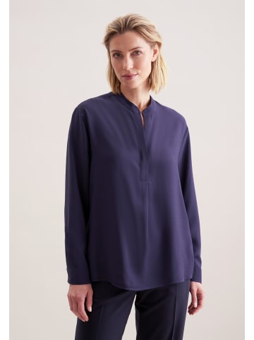 Seidensticker Stehkragenbluse Regular in Dunkelblau