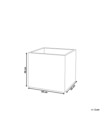 Beliani Outdoor Blumentopf PAROS in Schwarz - (W) 50 x (H) 46 x (L) 50 cm