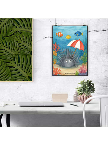 Mr. & Mrs. Panda Poster Seeigel Design ohne Spruch in Weiß