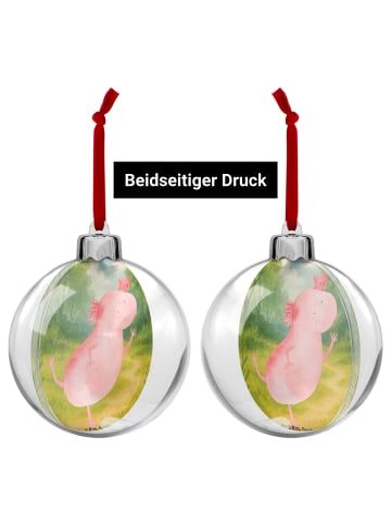 Mr. & Mrs. Panda Weihnachtskugel Kunststoff Axolotl Tanzen Desig... in Weiß