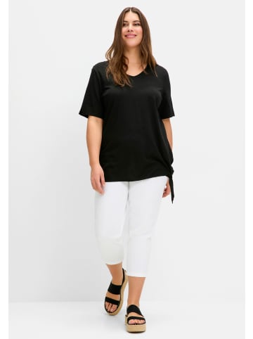 sheego T-Shirt in schwarz