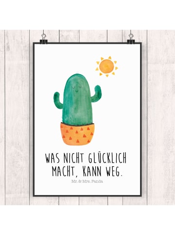 Mr. & Mrs. Panda Bild Kaktus Sonne mit Spruch in Weiß