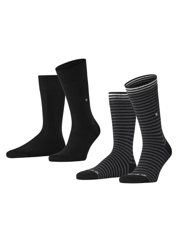 Burlington Socken 2er Pack in Schwarz