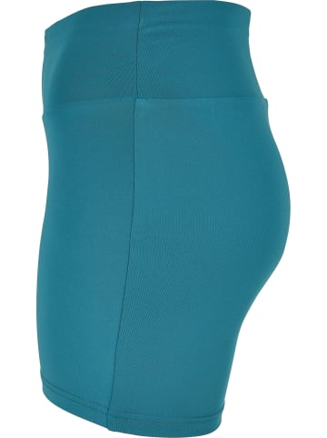 Urban Classics Urban Classics Damen Ladies Recycled High Waist Cycle Hot Pants in watergreen