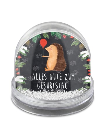 Mr. & Mrs. Panda Schneekugel Weihnachten Igel Luftballon mit Spruch in Kreidetafel