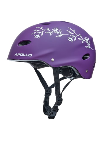 Apollo Größenverstellbarer Schutzhelm " Skatehelm mit Design " in Purple Flower