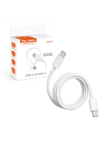 Wisam Teltech Pd Kabel E-Marker USB-C - USB-C 5A 100W 1m weiß TCA-07