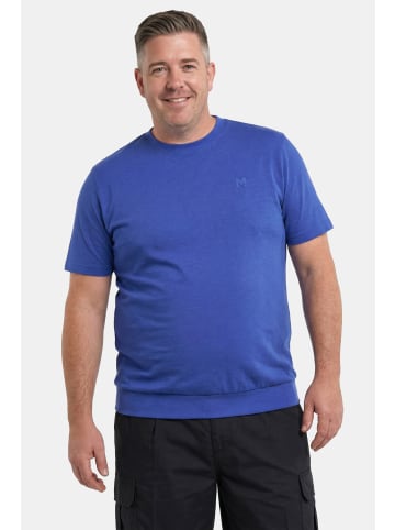 Men Plus Kurzarm T-Shirt in azurblau