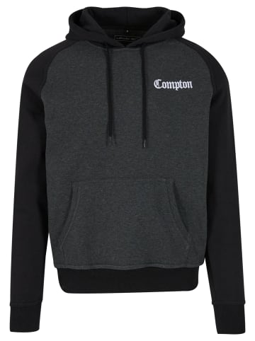 Mister Tee Mister Tee Compton Wording EMB Raglan Hoody in cha/blk
